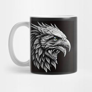 A majestic eagle head with a fierce expression Mug